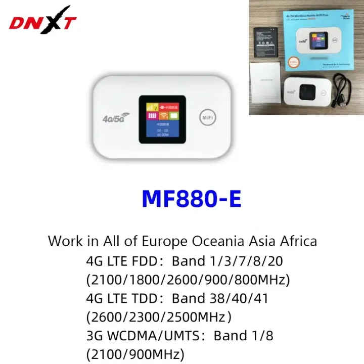 Routeur Portable MF880 – Wi-Fi Mobile Compatible 4G/5G avec Écran LCD