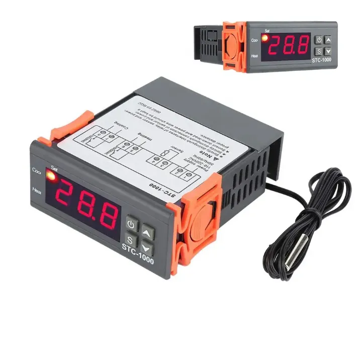 Contrôleur de température numérique STC-1000 – Thermostat avec sonde NTC
