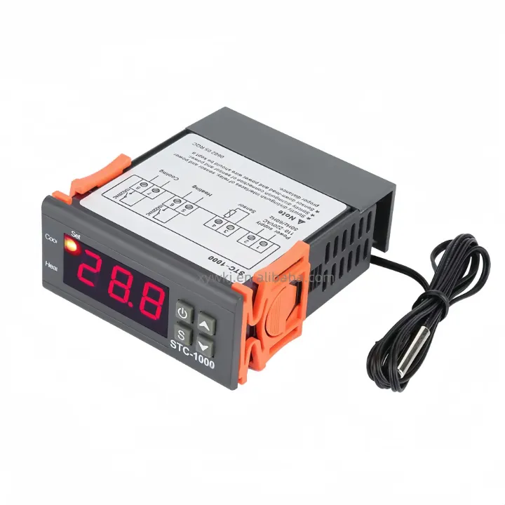 Contrôleur de température numérique STC-1000 – Thermostat avec sonde NTC