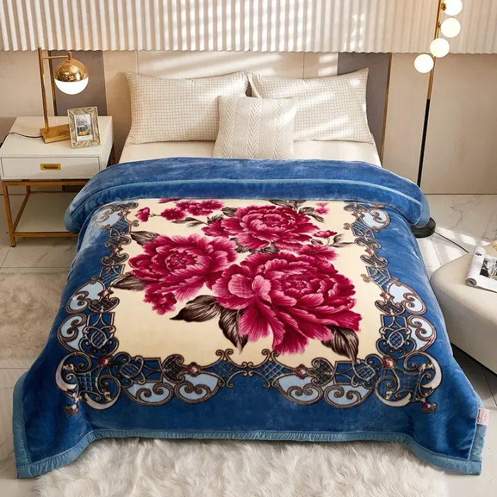 Couverture douce en flanelle à motif floral – 140×190 cm – Plusieurs couleurs disponibles