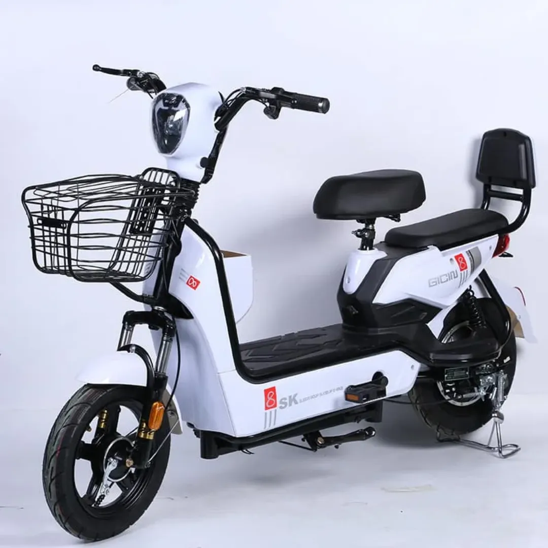Scooter Électrique 48V 350W/500W – Cyclomoteur Urbain 14 Pouces avec Batterie au Plomb 12Ah, Double Frein à Tambour et Écran LCD