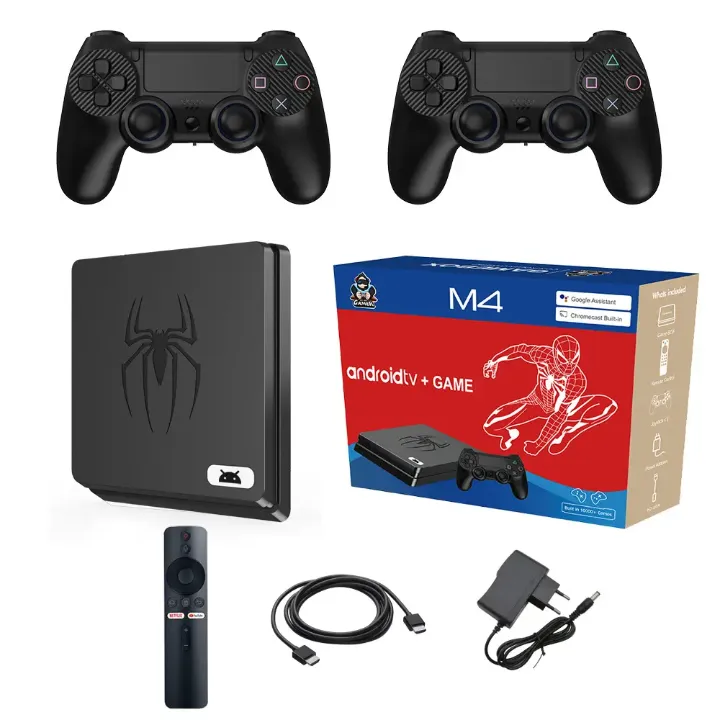 Topleo M4 Android TV Box Double Système – Console Rétro & Lecteur Multimédia avec Manettes Sans Fil