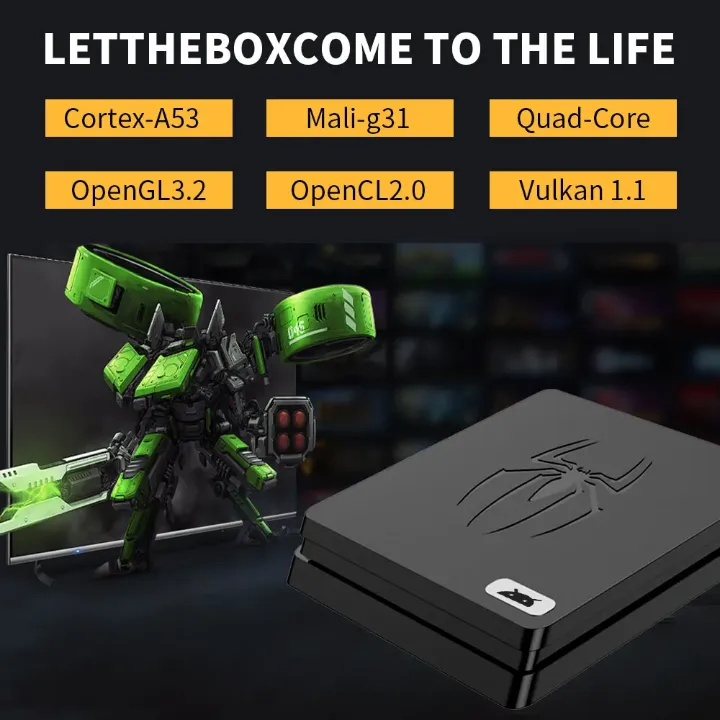 Topleo M4 Android TV Box Double Système – Console Rétro & Lecteur Multimédia avec Manettes Sans Fil