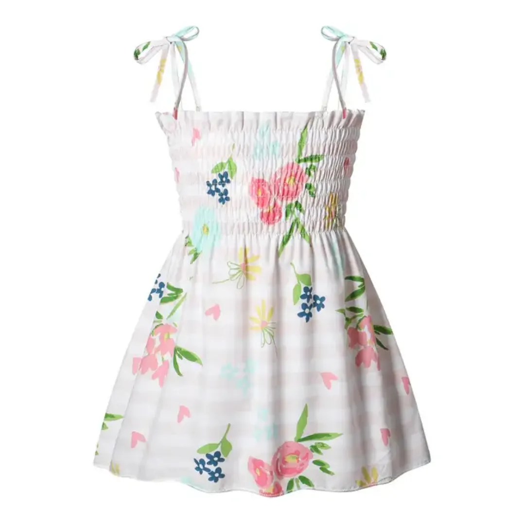 Robe d’été à bretelles fines imprimé tournesols – Style bohème chic