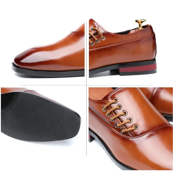 Chaussures Habillées en Cuir Homme – Style Oxford & Derby – Plusieurs Couleurs Élégantes