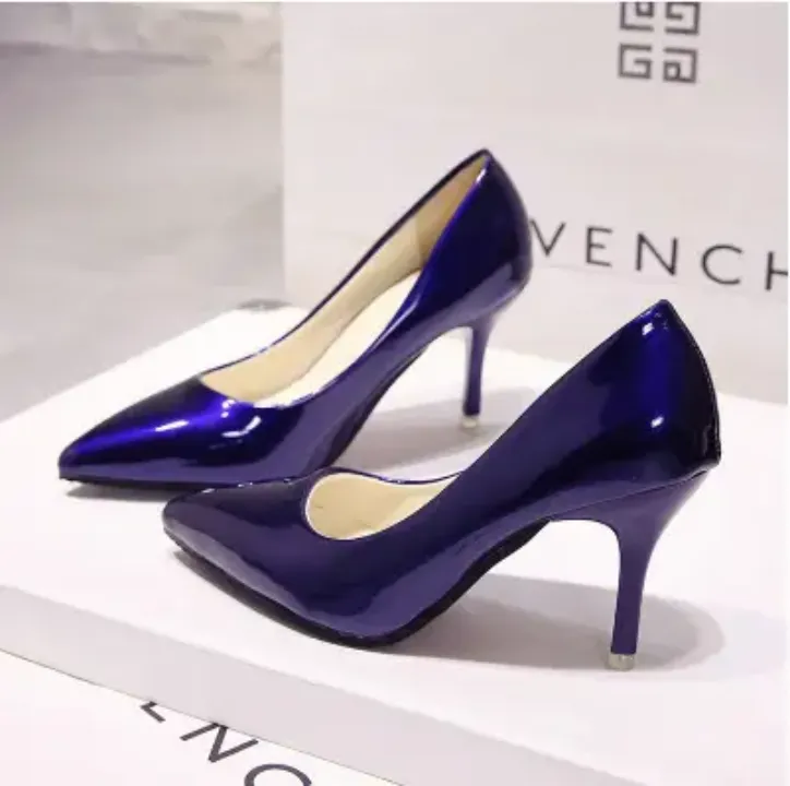 Escarpins à Talons Aiguilles 8 cm – Vernis Élégant, Bout Pointu, Plusieurs Couleurs