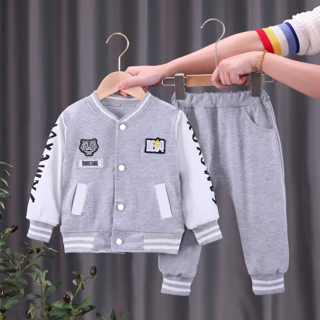 Ensemble enfant style universitaire – Veste varsity et pantalon assorti