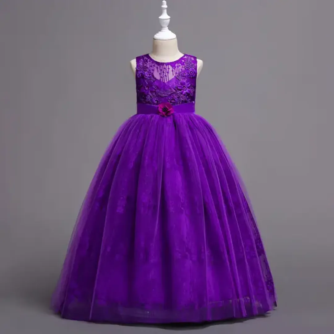Robe de Cérémonie Princesse Fille – Bleu Royal Élégant