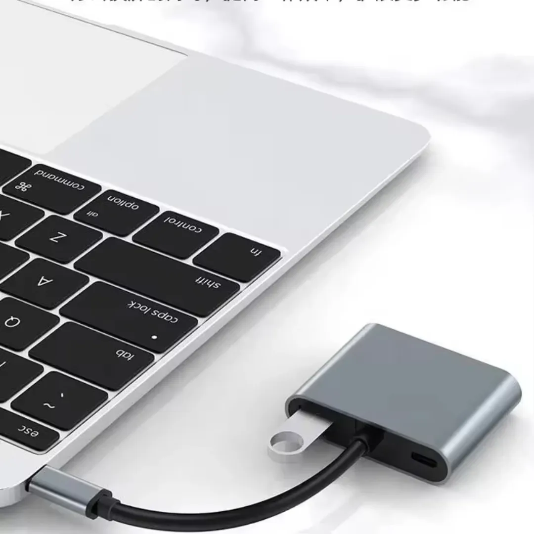 Hub Customusb C vers Usb C Compatible HDMI et VGA Usb3.0 Adaptateur multi-ports Hub Usb