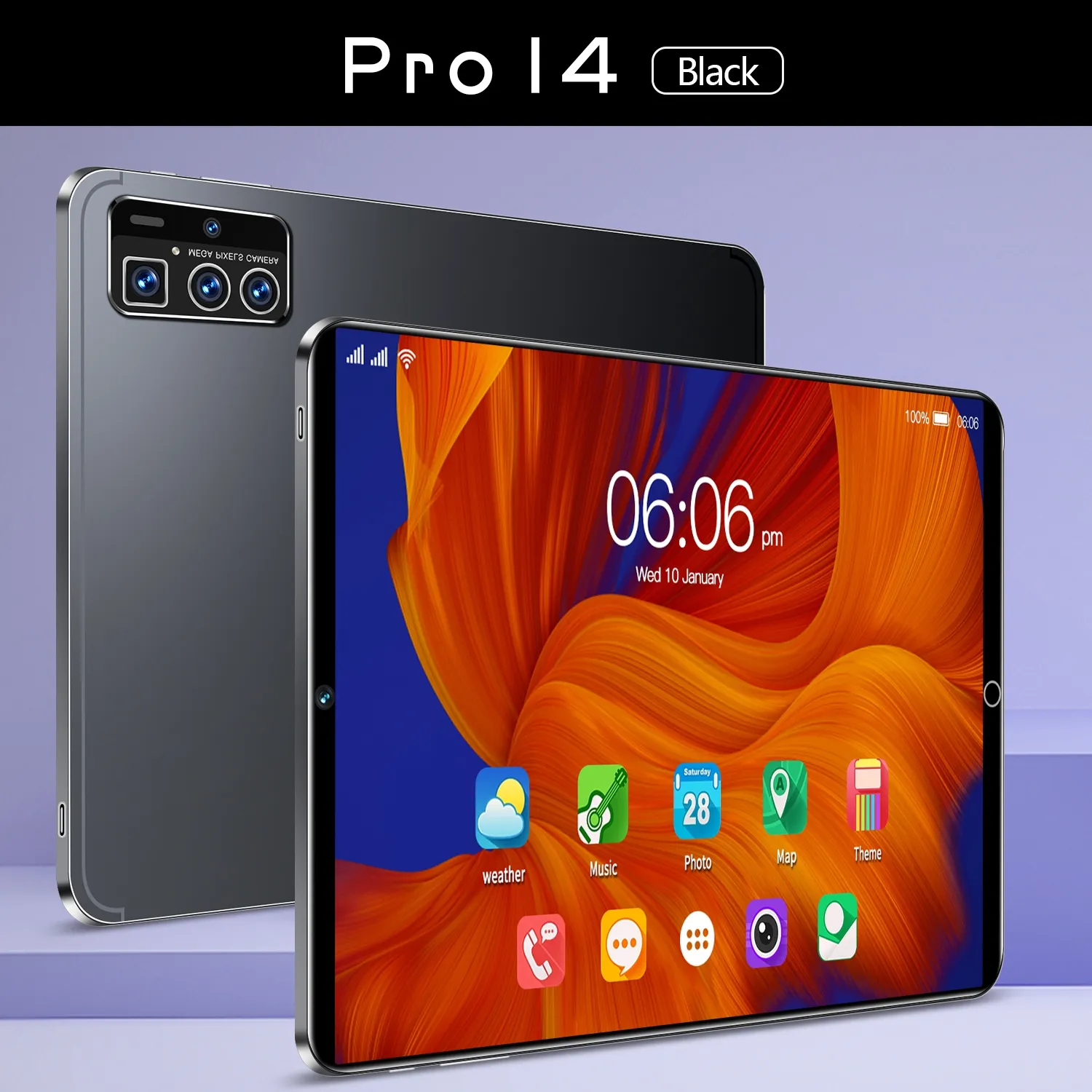 2025 Global 14 Pro Table PC personnalisé 16GB + 1TB tablette Android 12 pouces double SIM