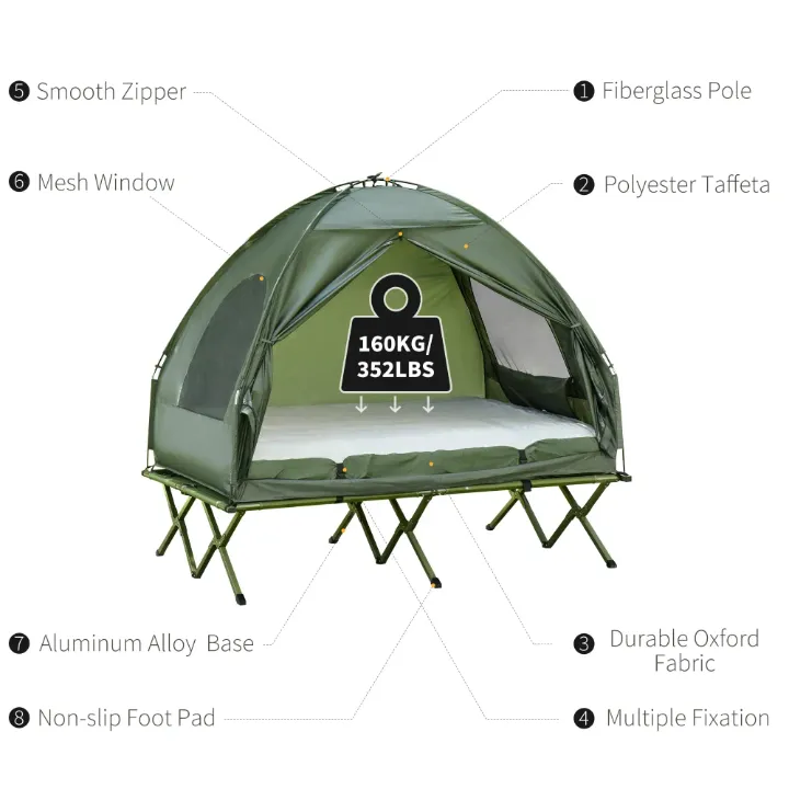 Tente Hors Sol Avec Lit De Camping