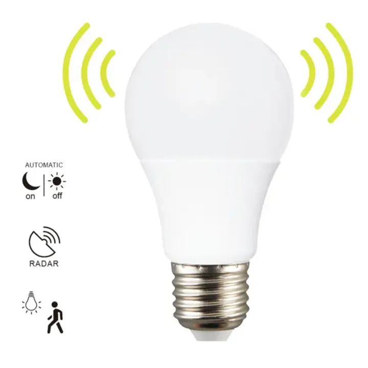 Lot de 100 Ampoules LED A65 9W Radar Induction – Éclairage Puissant Automatique