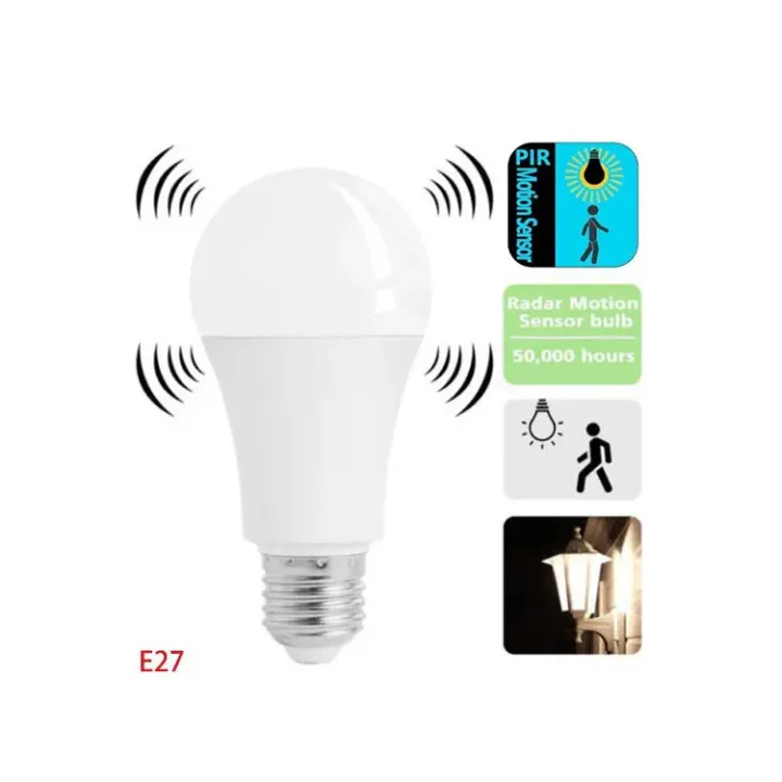 Lot de 100 Ampoules LED A65 9W Radar Induction – Éclairage Puissant Automatique