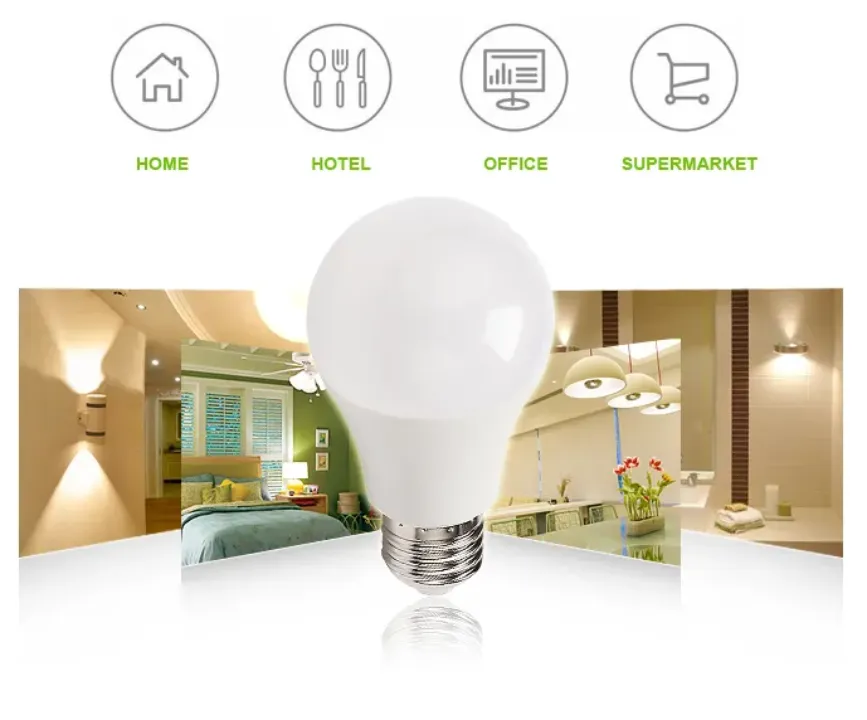 Lot de 100 Ampoules LED A65 9W Radar Induction – Éclairage Puissant Automatique