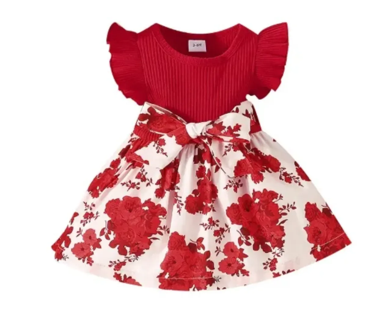 Enfants Filles Jupe Fleur à Manches Courtes Pour Anniversaire Fête De Mariage Bébé Robes