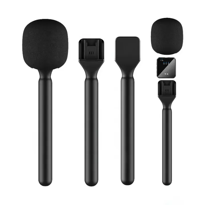 Microphone sans fil 3 en 1 pour interviews, studio, karaoké et enregistrement extérieur