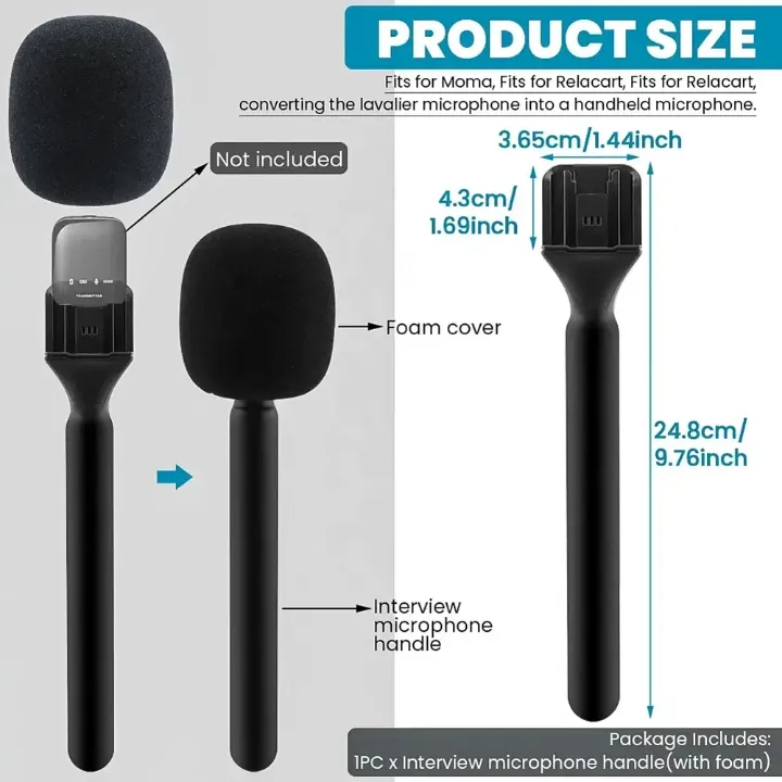 Microphone sans fil 3 en 1 pour interviews, studio, karaoké et enregistrement extérieur