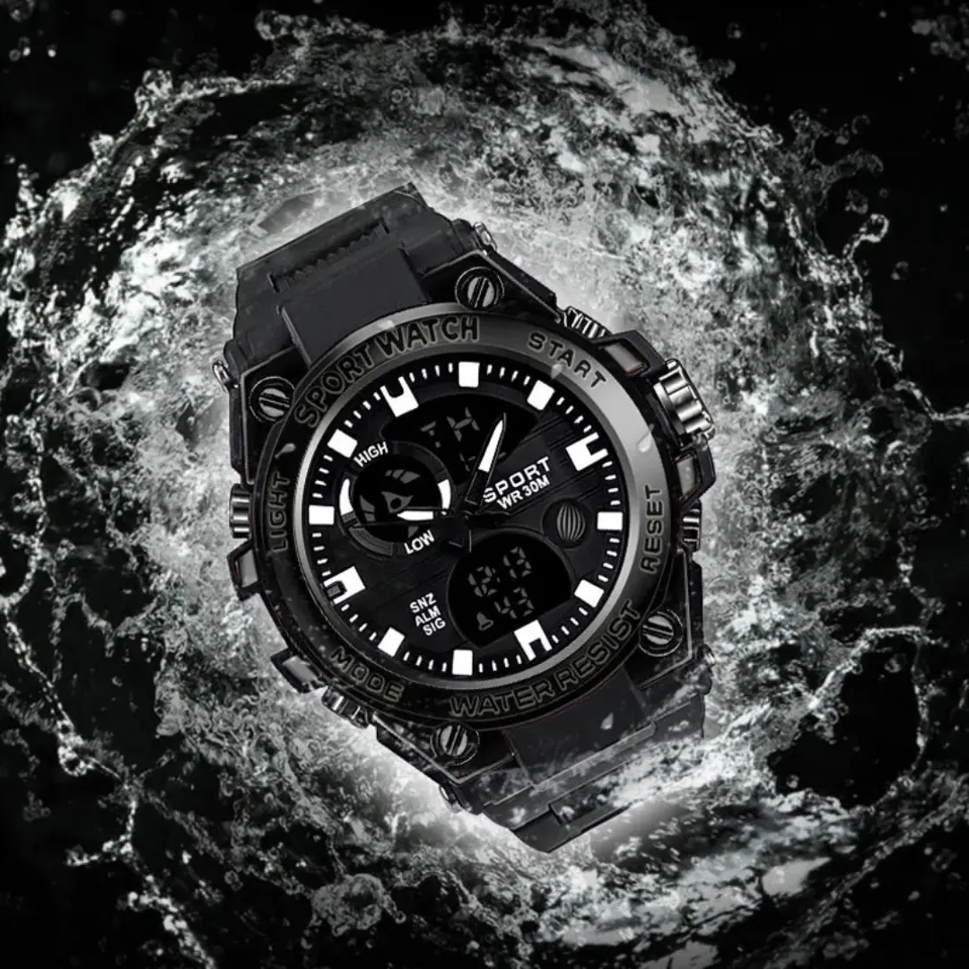 Montres Numériques Pour Hommes Étanches Led Style Tendance