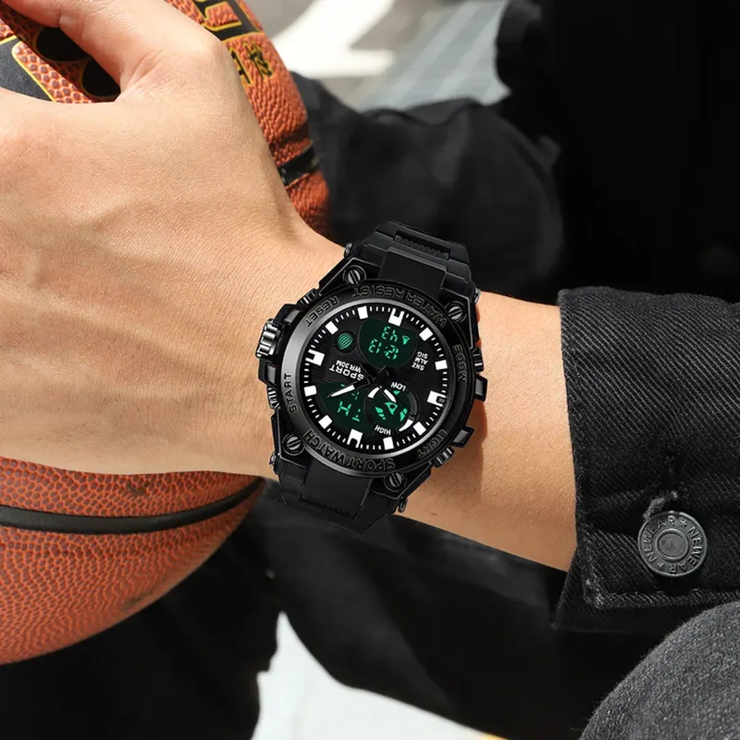 Montres Numériques Pour Hommes Étanches Led Style Tendance