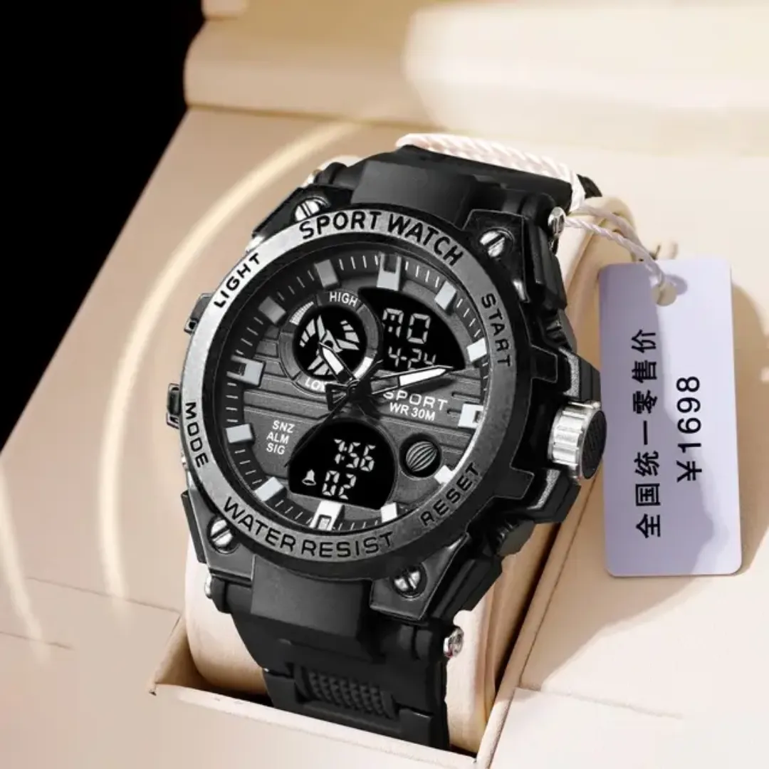 Montres Numériques Pour Hommes Étanches Led Style Tendance