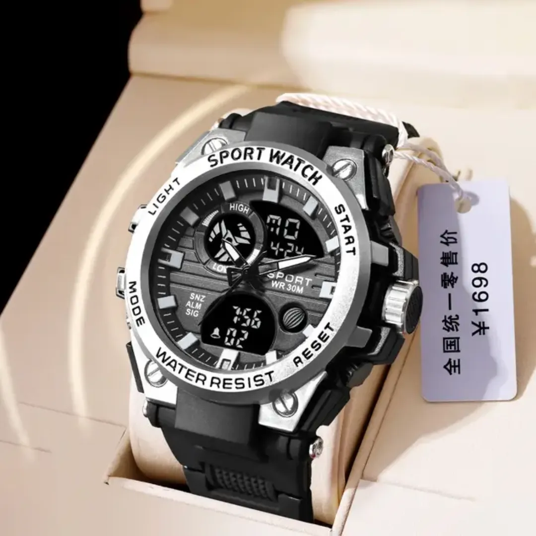 Montres Numériques Pour Hommes Étanches Led Style Tendance