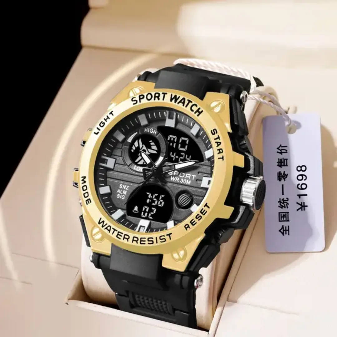 Montres Numériques Pour Hommes Étanches Led Style Tendance