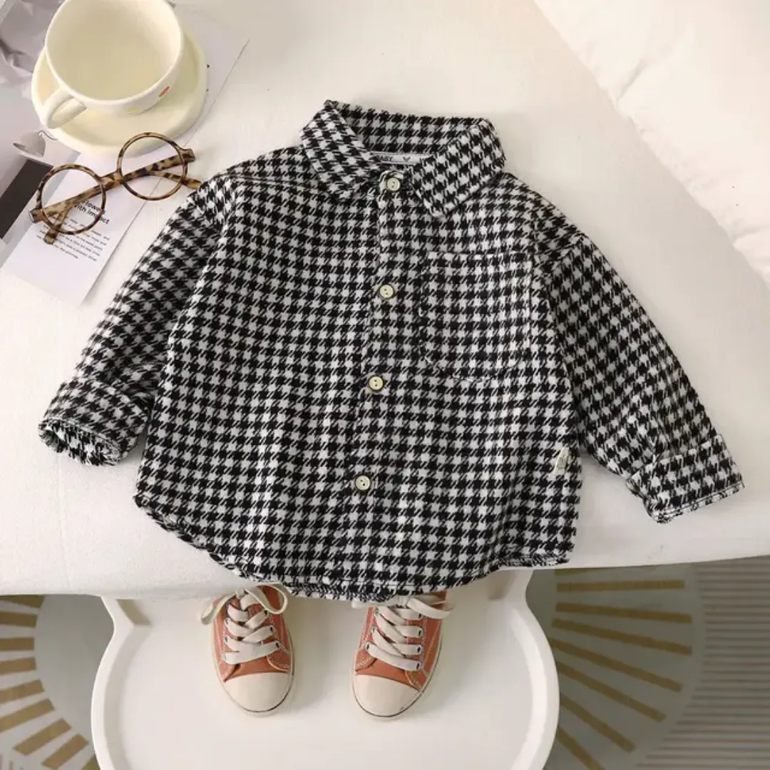 Automne enfants décontracté à manches longues manteau extérieur chemise à carreaux pour garçons et filles tout-petits sweats à capuche et sweat-shirt