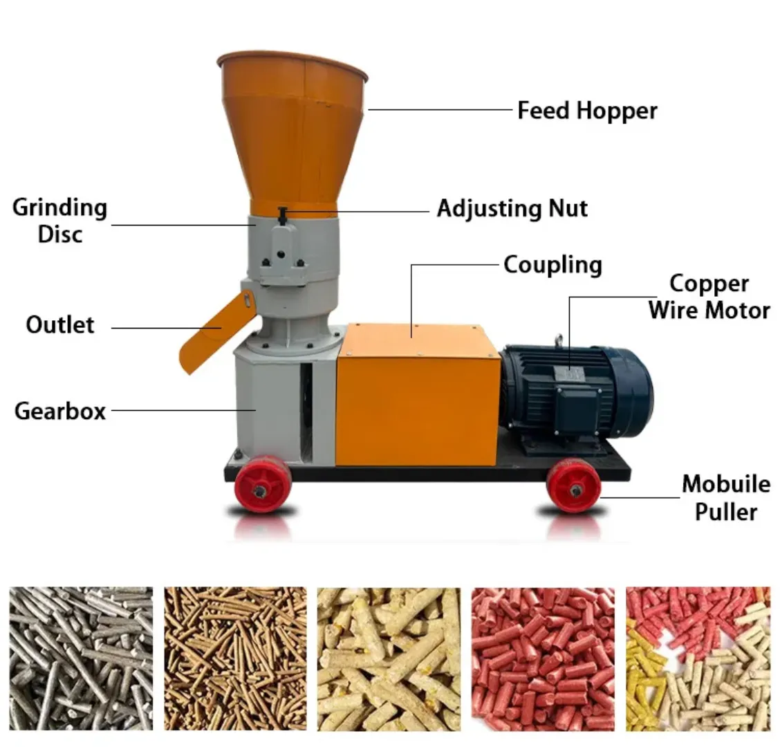 Moulin Mélangeur d'Aliments pour Animaux – Machine à Granulés pour Volailles, Lapins, Porcs, Poulets