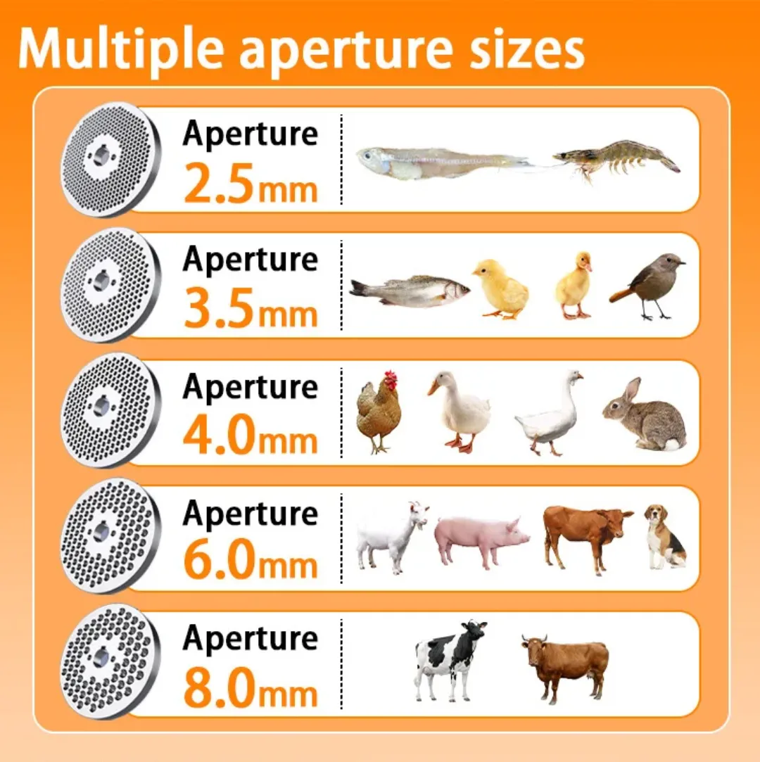 Moulin Mélangeur d'Aliments pour Animaux – Machine à Granulés pour Volailles, Lapins, Porcs, Poulets