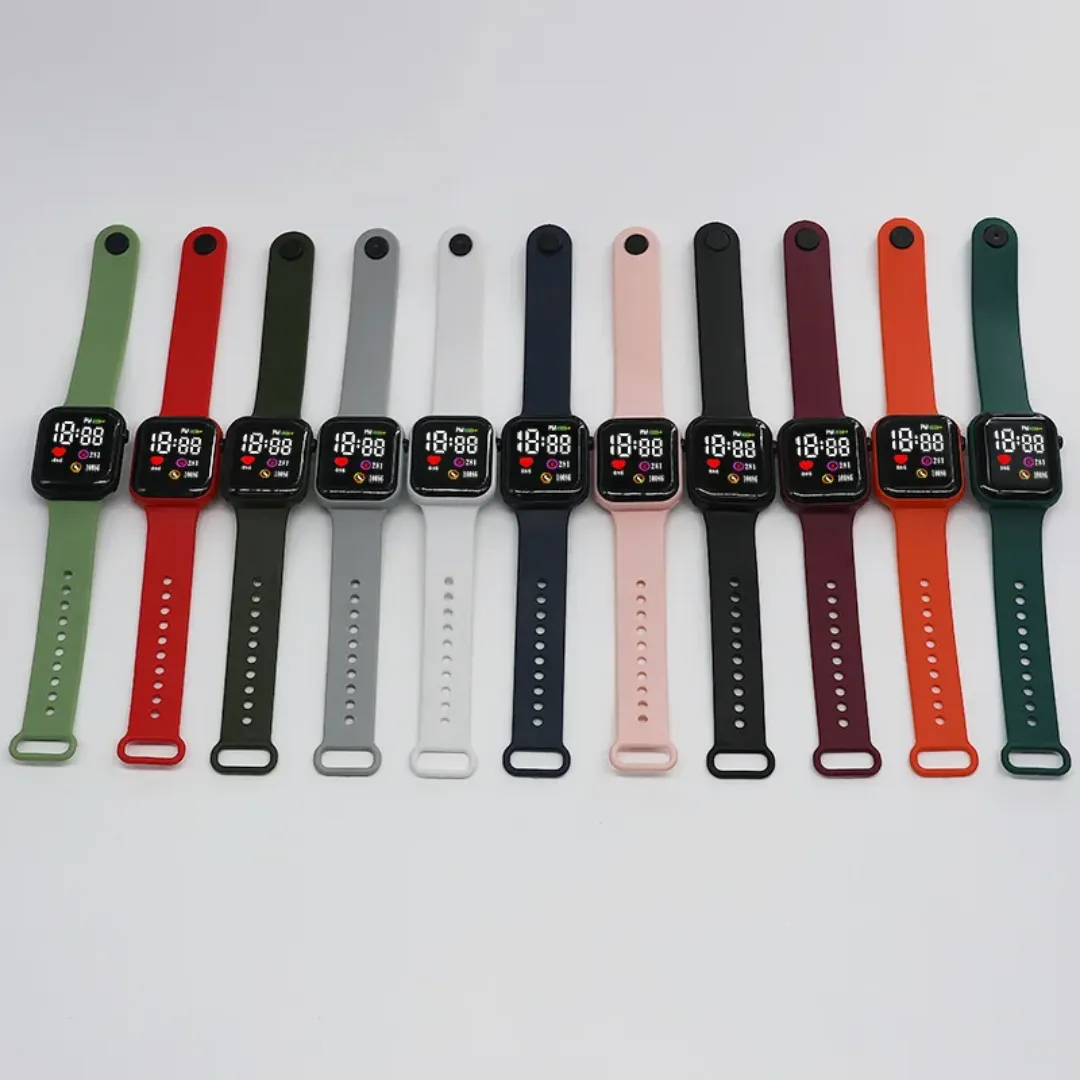 Montre de sport électronique LED pour enfants