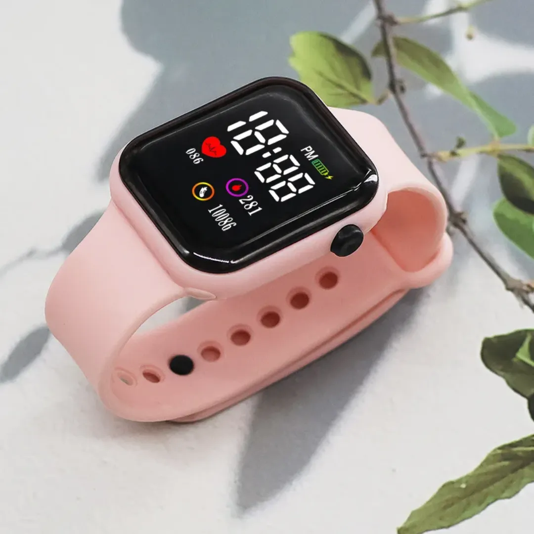 Montre de sport électronique LED pour enfants