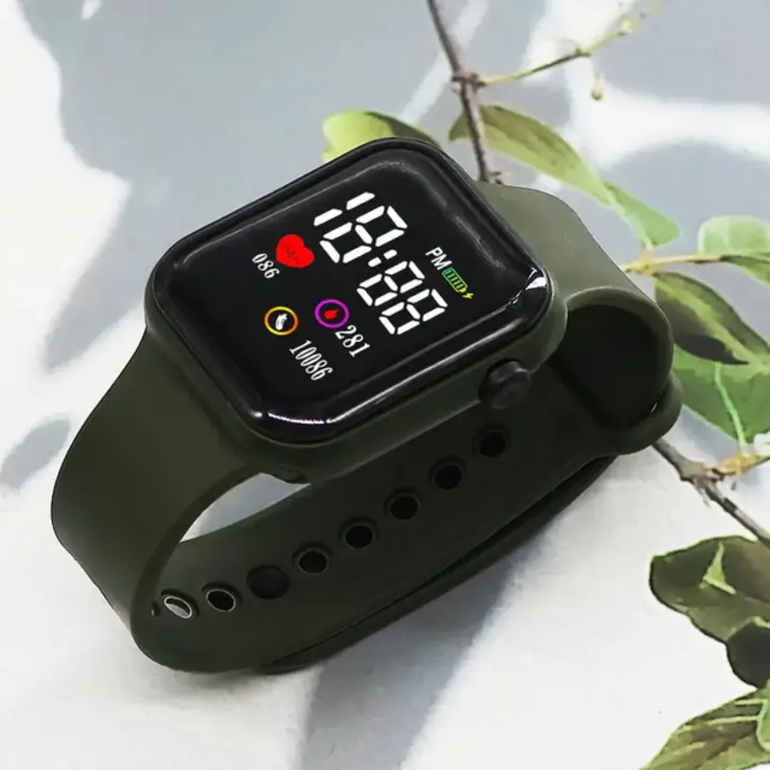 Montre de sport électronique LED pour enfants