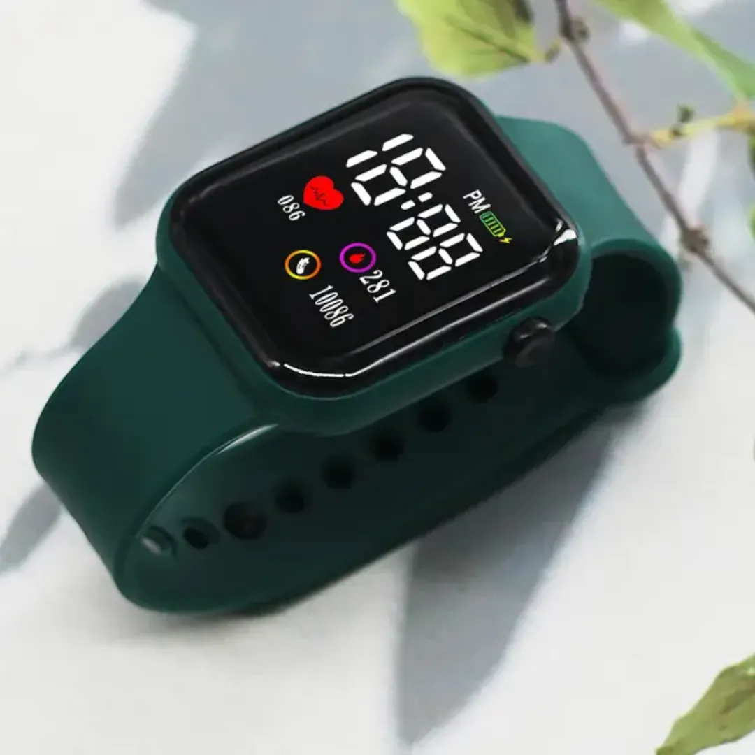 Montre de sport électronique LED pour enfants