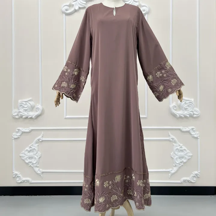 Robe Abaya Caftan Islamique Brodée pour Femmes