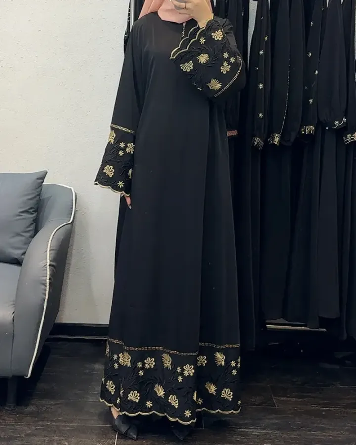 Robe Abaya Caftan Islamique Brodée pour Femmes