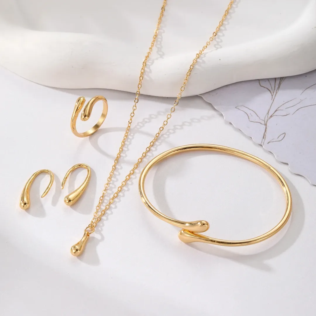 KISSWIFE Ensemble de bijoux goutte d'eau élégants et ajustables