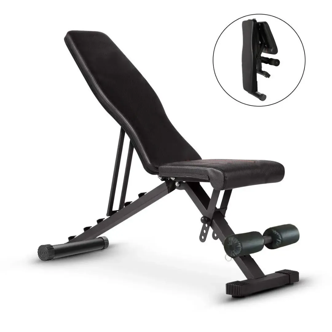 Banc d'exercice pliable en métal ABS réglable pour la gymnastique à domicile