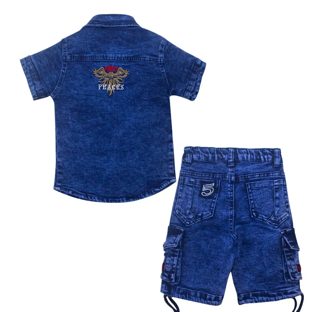 Vêtements pour enfants à la mode Ensembles deux pièces à manches courtes pour garçons