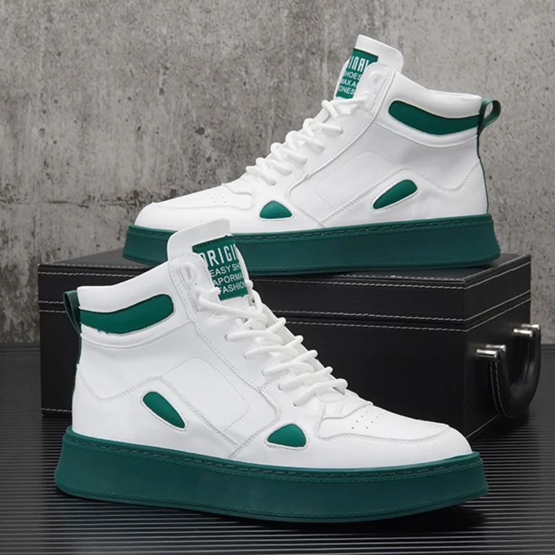 Chaussures de planche montantes blanches 2024 été nouvelle marque à la mode respirant décontracté petites chaussures blanches pour hommes