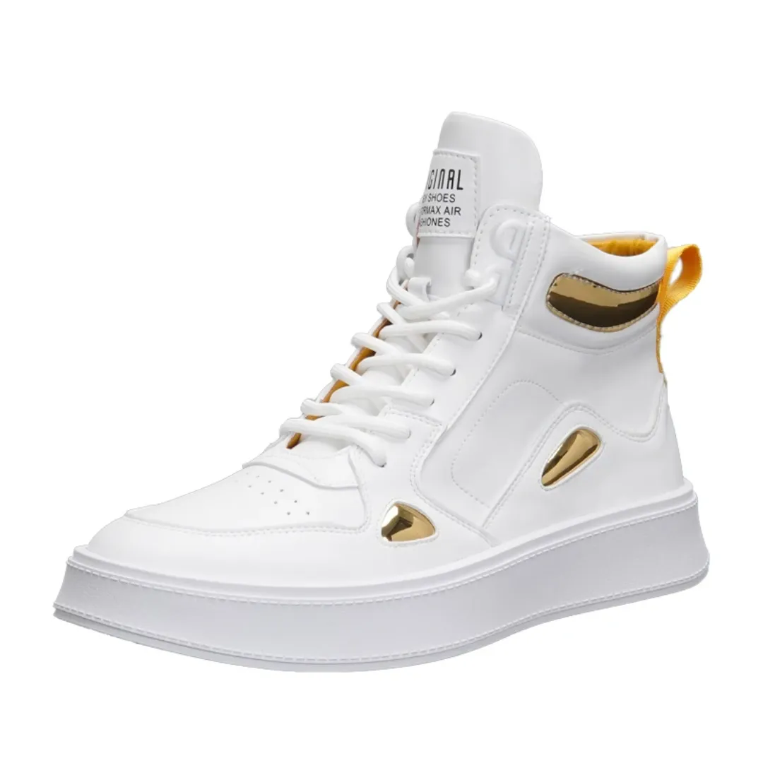 Chaussures de planche montantes blanches 2024 été nouvelle marque à la mode respirant décontracté petites chaussures blanches pour hommes