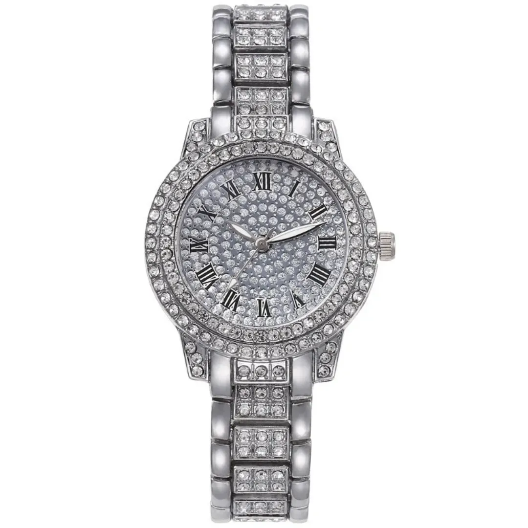 Luxe Dames Montre Diamant Quartz Bijoux De Mode Résistant À L'eau