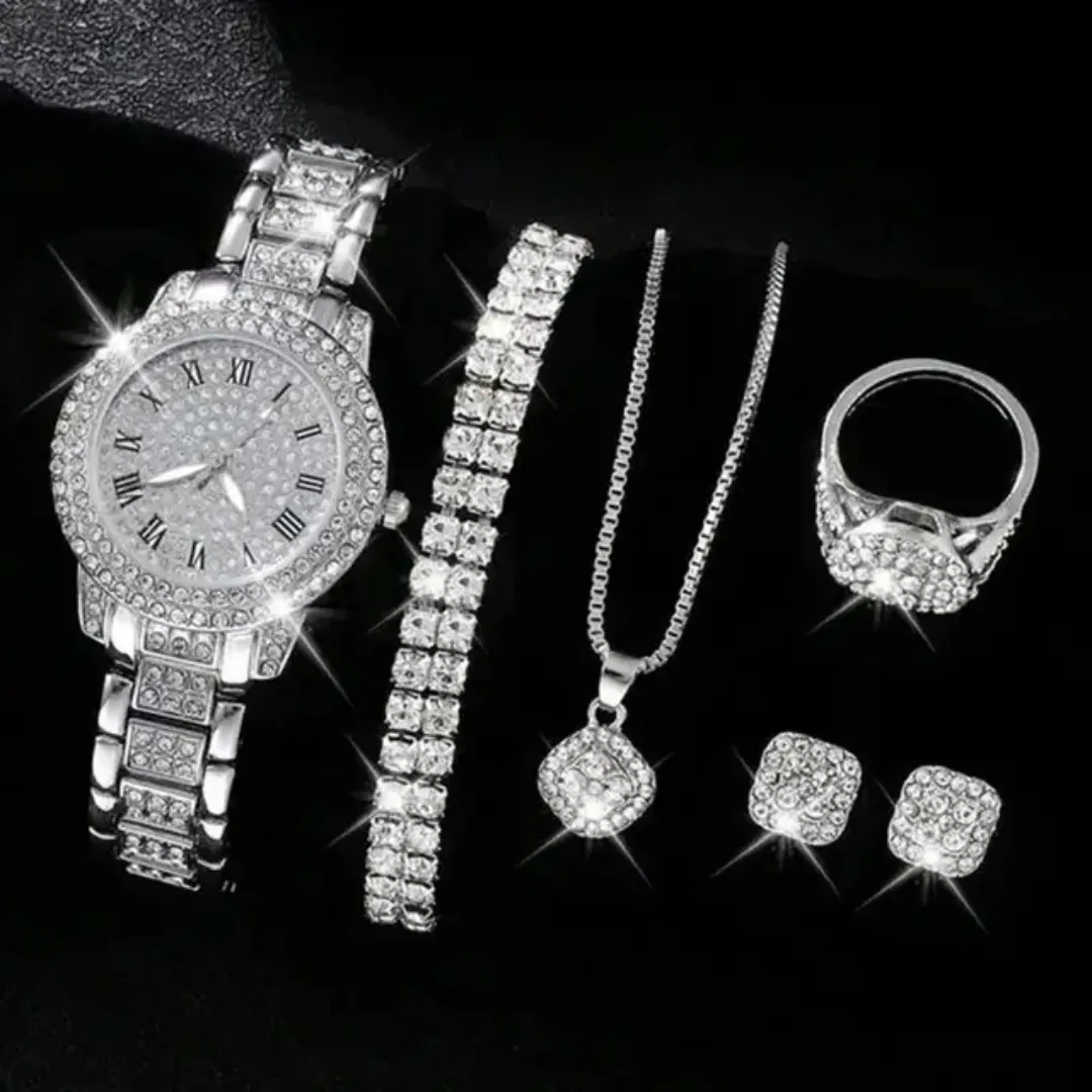 Luxe Dames Montre Diamant Quartz Bijoux De Mode Résistant À L'eau