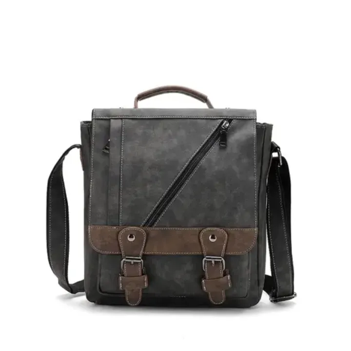 Nouveau sac à bandoulière rétro en PU pour hommes - Grande capacité