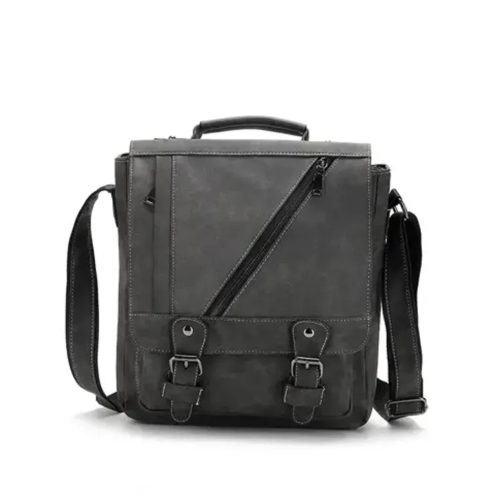 Nouveau sac à bandoulière rétro en PU pour hommes - Grande capacité