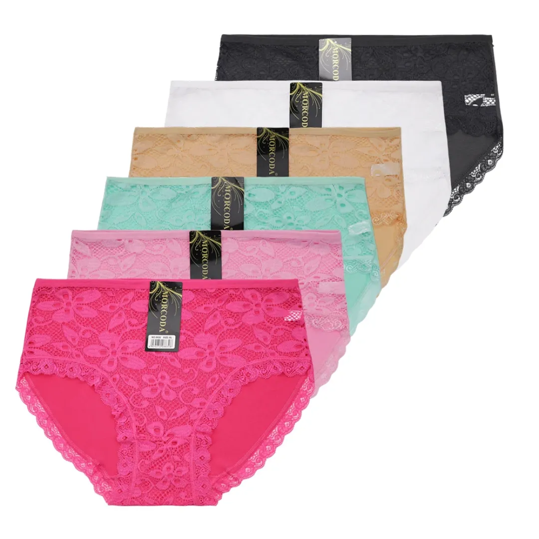 Culotte sans couture en dentelle et lait-soie pour femme