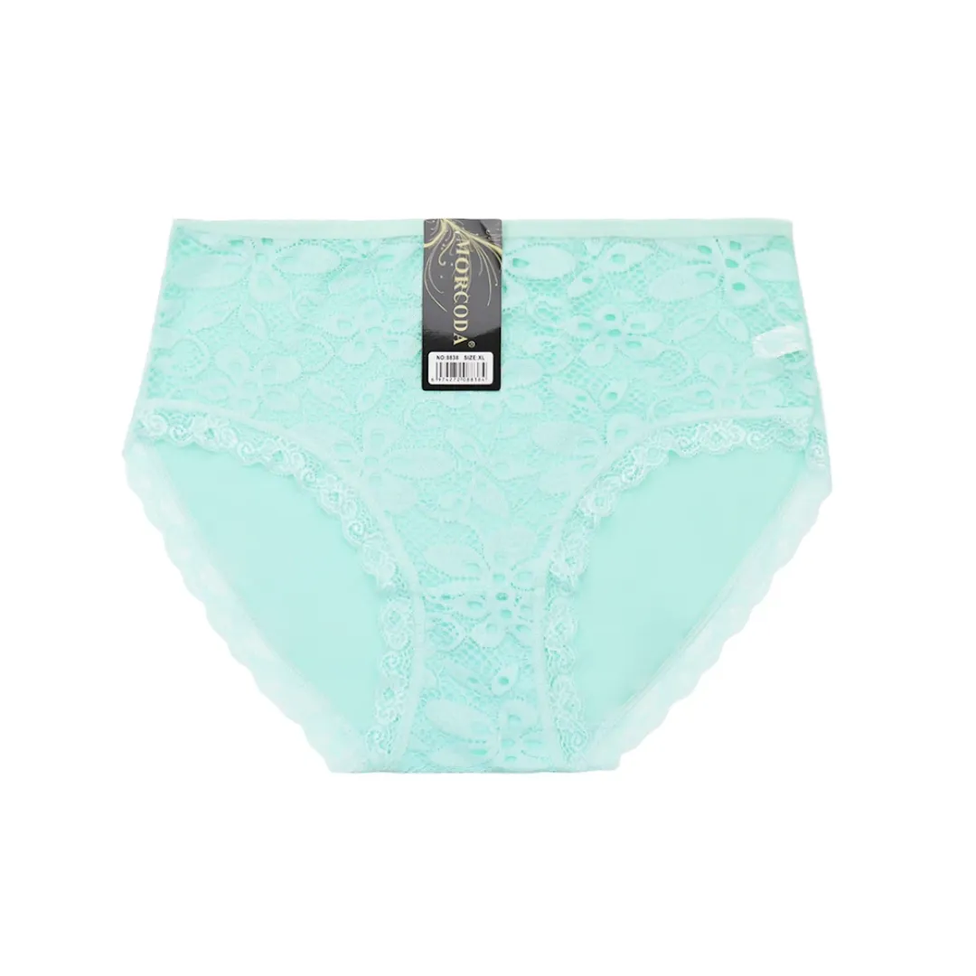 Culotte sans couture en dentelle et lait-soie pour femme