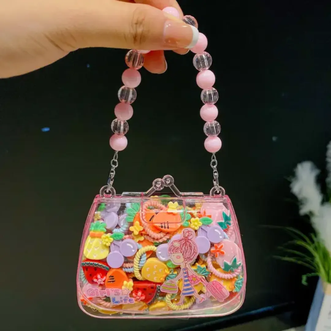 Boîte de 20 bandes de cheveux élastiques mignonnes pour enfants