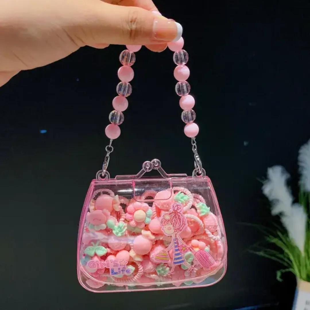 Boîte de 20 bandes de cheveux élastiques mignonnes pour enfants