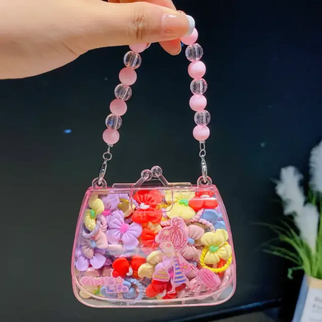 Boîte de 20 bandes de cheveux élastiques mignonnes pour enfants