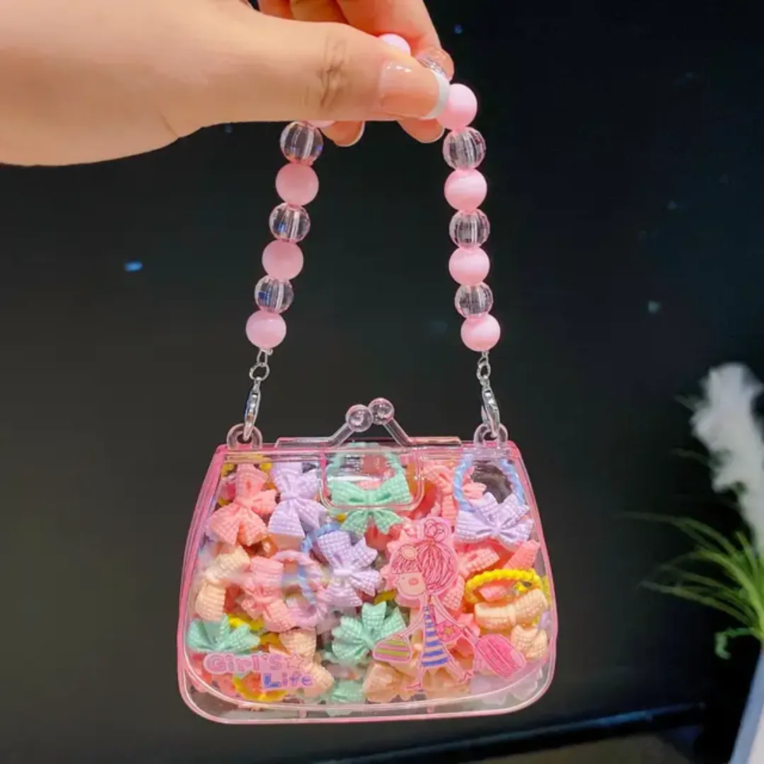 Boîte de 20 bandes de cheveux élastiques mignonnes pour enfants